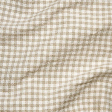 Telio Fabric Organic Cotton Gingham Fabric Beige 45235-06  - The Sewing Studio for sale UK - The Sewing Studio