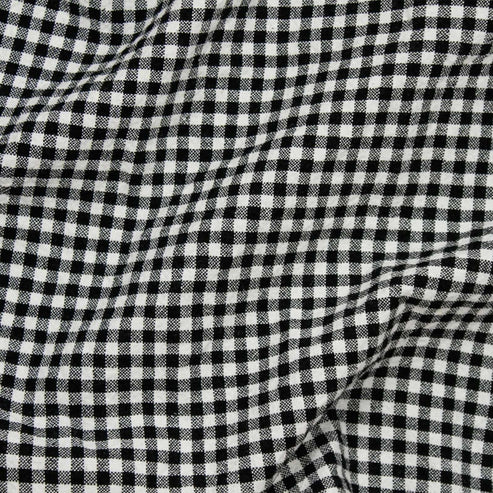 Telio Fabric Organic Cotton Gingham Fabric Black 45235-02  - The Sewing Studio