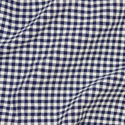 Telio Fabric Organic Cotton Gingham Fabric Navy 45235-04  - The Sewing Studio