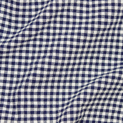 Telio Fabric Organic Cotton Gingham Fabric Navy 45235-04  - The Sewing Studio