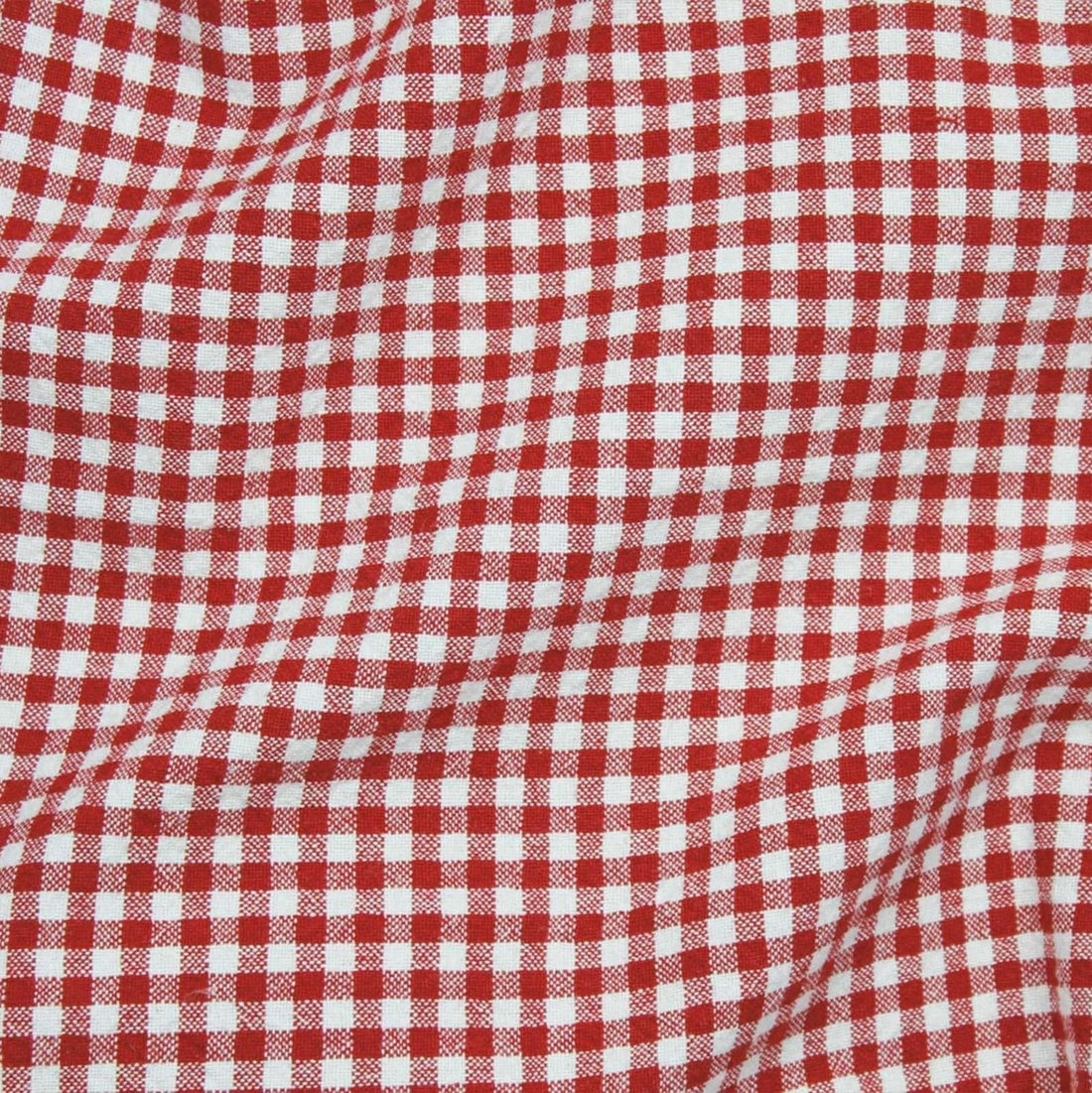 Telio Fabric Organic Cotton Gingham Fabric Red 45235-05  - The Sewing Studio