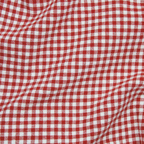 Telio Fabric Organic Cotton Gingham Fabric Red 45235-05  - The Sewing Studio