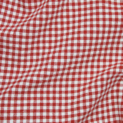 Organic Cotton Gingham Fabric Red 45235-05