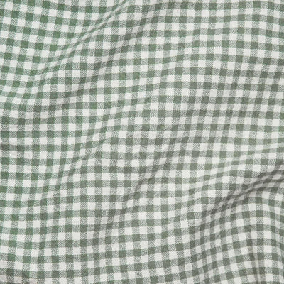 Organic Cotton Gingham Fabric Sage 45235-08