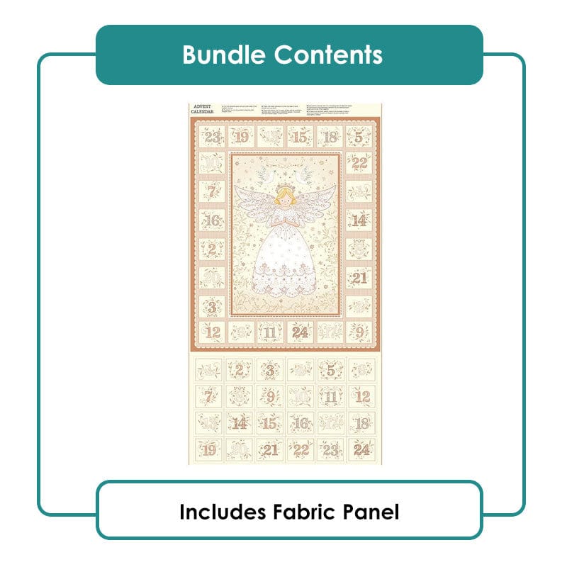 The Sewing Studio Fabric Angel Cream Advent Panel Bundle OPTION 2