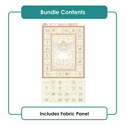 The Sewing Studio Fabric Panels & Labels Angel Cream Advent Panel Bundle OPTION 1