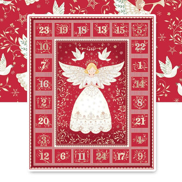 The Sewing Studio Fabric Panels & Labels Angel Red Advent Panel Bundle OPTION 1