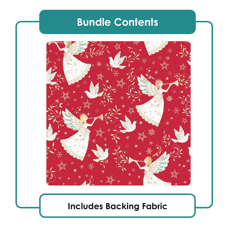 The Sewing Studio Fabric Panels & Labels Angel Red Advent Panel Bundle OPTION 1