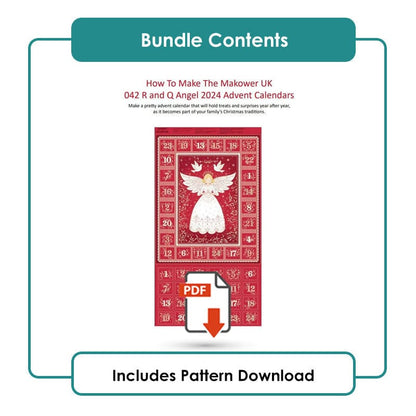 The Sewing Studio Fabric Panels & Labels Angel Red Advent Panel Bundle OPTION 1