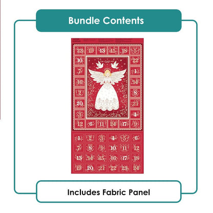 The Sewing Studio Fabric Panels & Labels Angel Red Advent Panel Bundle OPTION 2