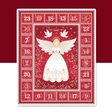 The Sewing Studio Fabric Panels & Labels Angel Red Advent Panel Bundle OPTION 2