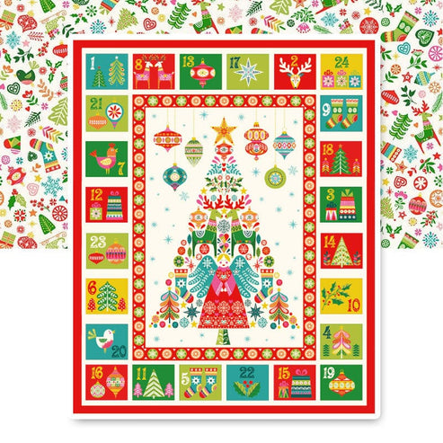 The Sewing Studio Fabric Panels & Labels Christmas Brights Advent Panel Bundle OPTION 1