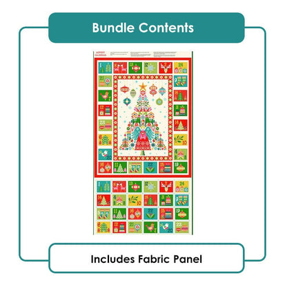 The Sewing Studio Fabric Panels & Labels Christmas Brights Advent Panel Bundle OPTION 1