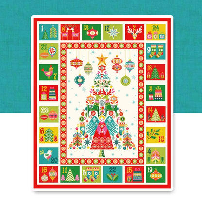 The Sewing Studio Fabric Panels & Labels Christmas Brights Advent Panel Bundle OPTION 2