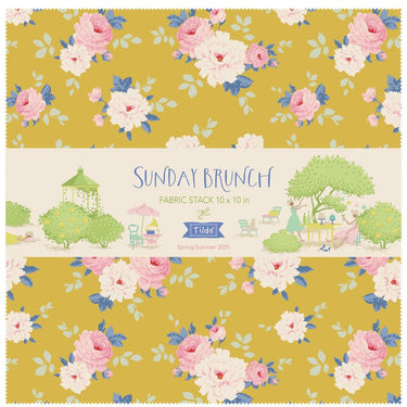 Tilda Fabric Pre Cuts Tilda Sunday Brunch Fabric Stack 10 Inch Squares TD300230  - The Sewing Studio for sale UK - The Sewing Studio