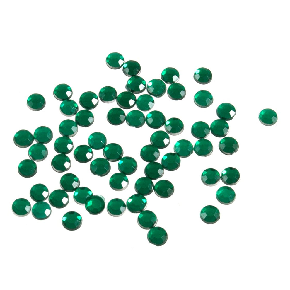 Trimits Beads Sequins Accessories Acrylic Stones: Glue-On: Round: 4mm: Green: Pack of 100  - The Sewing Studio