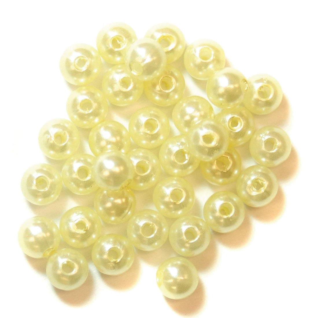 Trimits Beads Sequins Accessories Pearl Beads: 6mm: Cream: 20 quantity  - The Sewing Studio