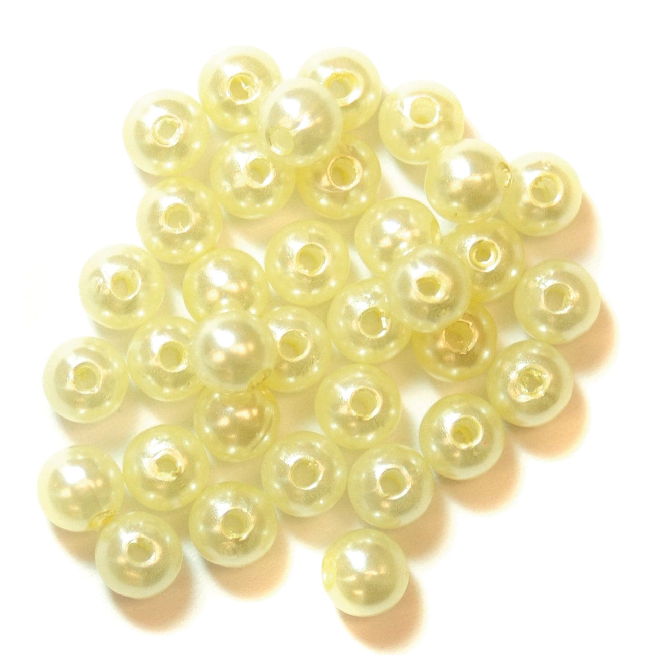 Trimits Beads Sequins Accessories Pearl Beads: 6mm: Cream: 20 quantity  - The Sewing Studio