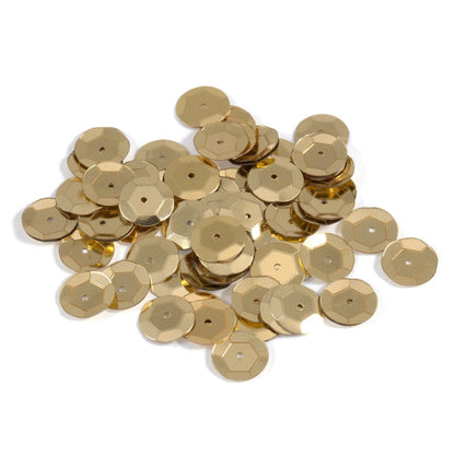 Trimits Beads Sequins Accessories Sequins: Cup: 10mm: Gold. Pack of 120.  - The Sewing Studio