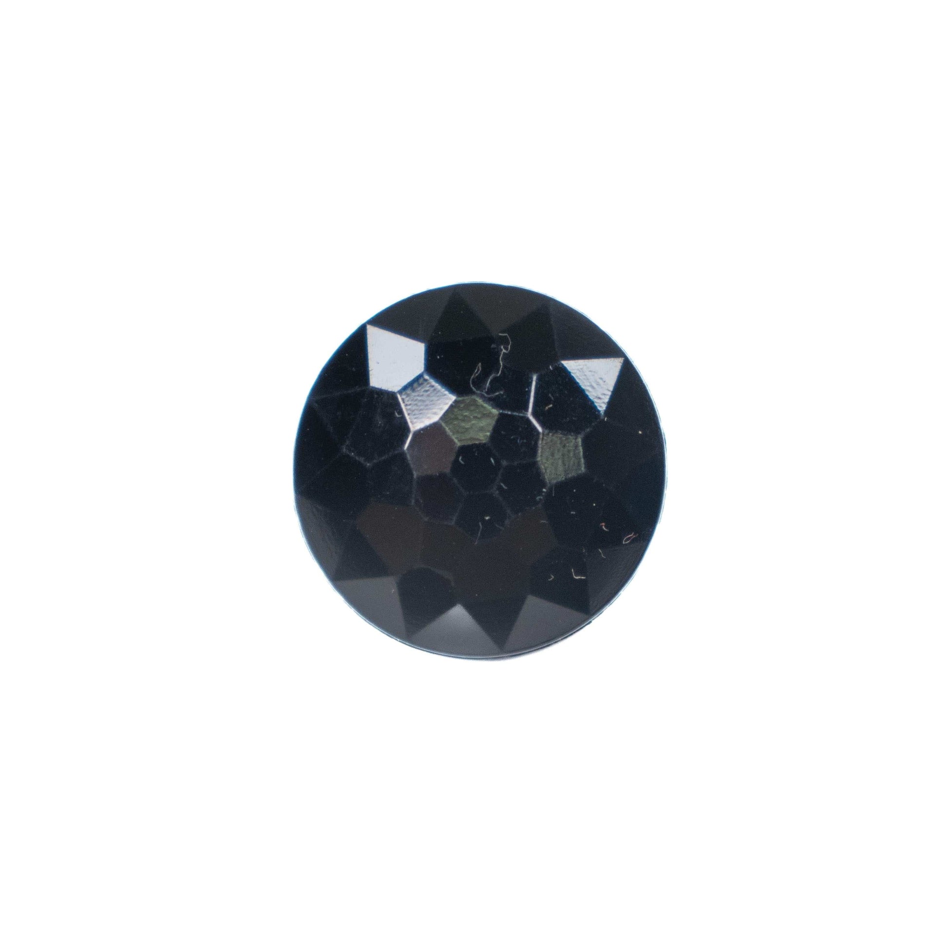 Trimits Buttons Black Round Faceted Button 22mm  - The Sewing Studio