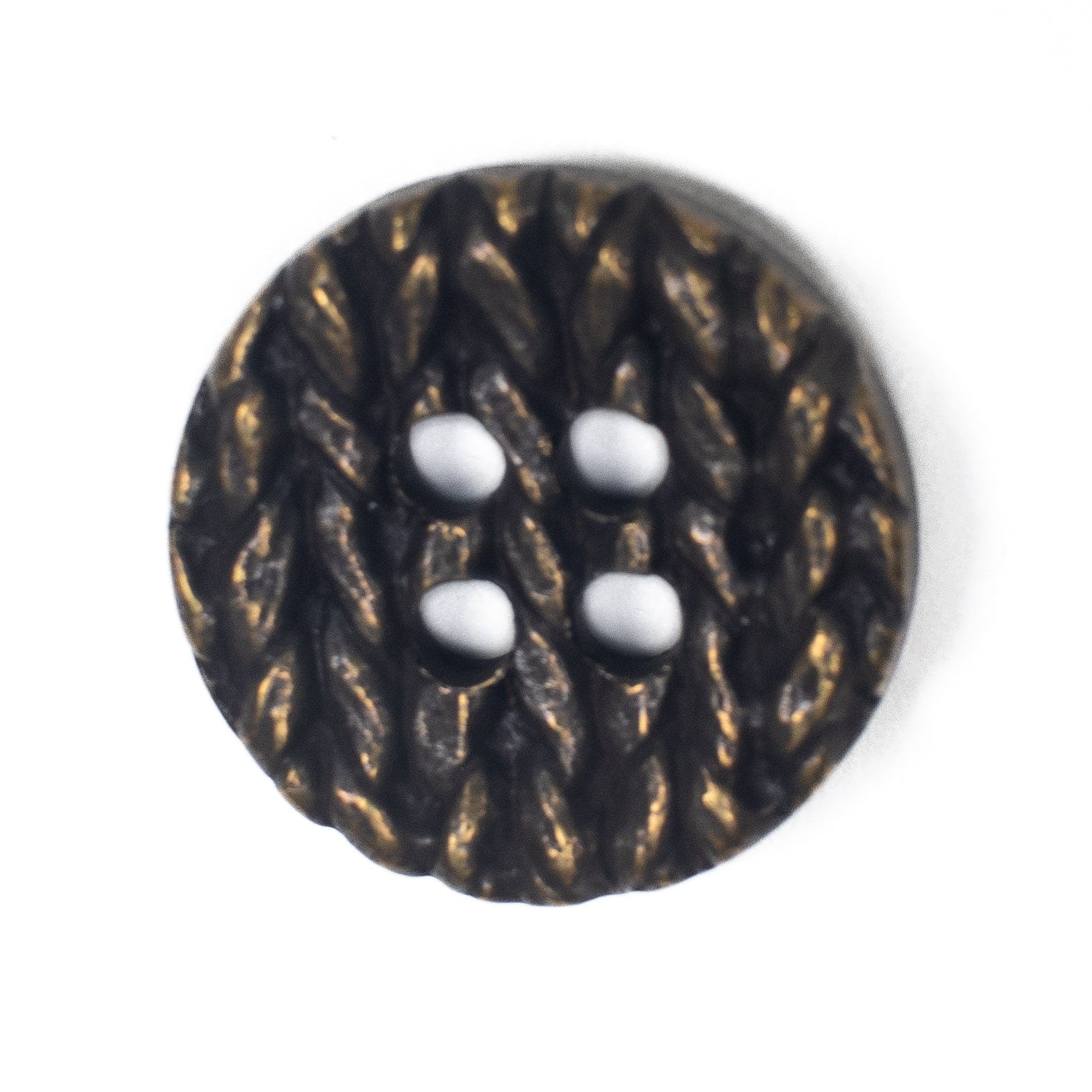 Trimits Buttons Brown Round Knit-Effect Button 20mm  - The Sewing Studio