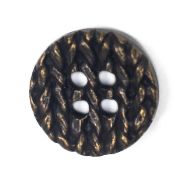 Trimits Buttons Brown Round Knit-Effect Button 20mm  - The Sewing Studio for sale UK - The Sewing Studio