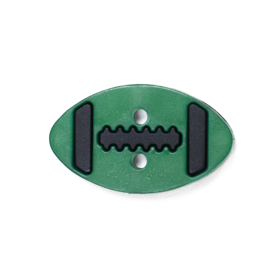 Trimits Buttons Green Rugby Shaped Button 25mm  - The Sewing Studio