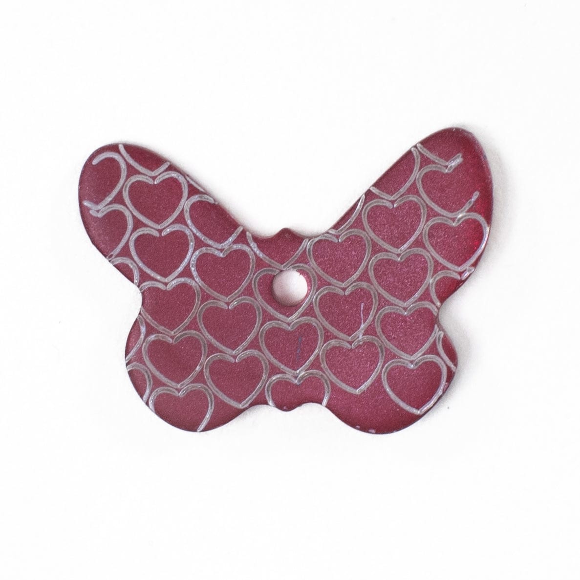 Trimits Buttons Pink Butterfly Heart Button 18mm  - The Sewing Studio