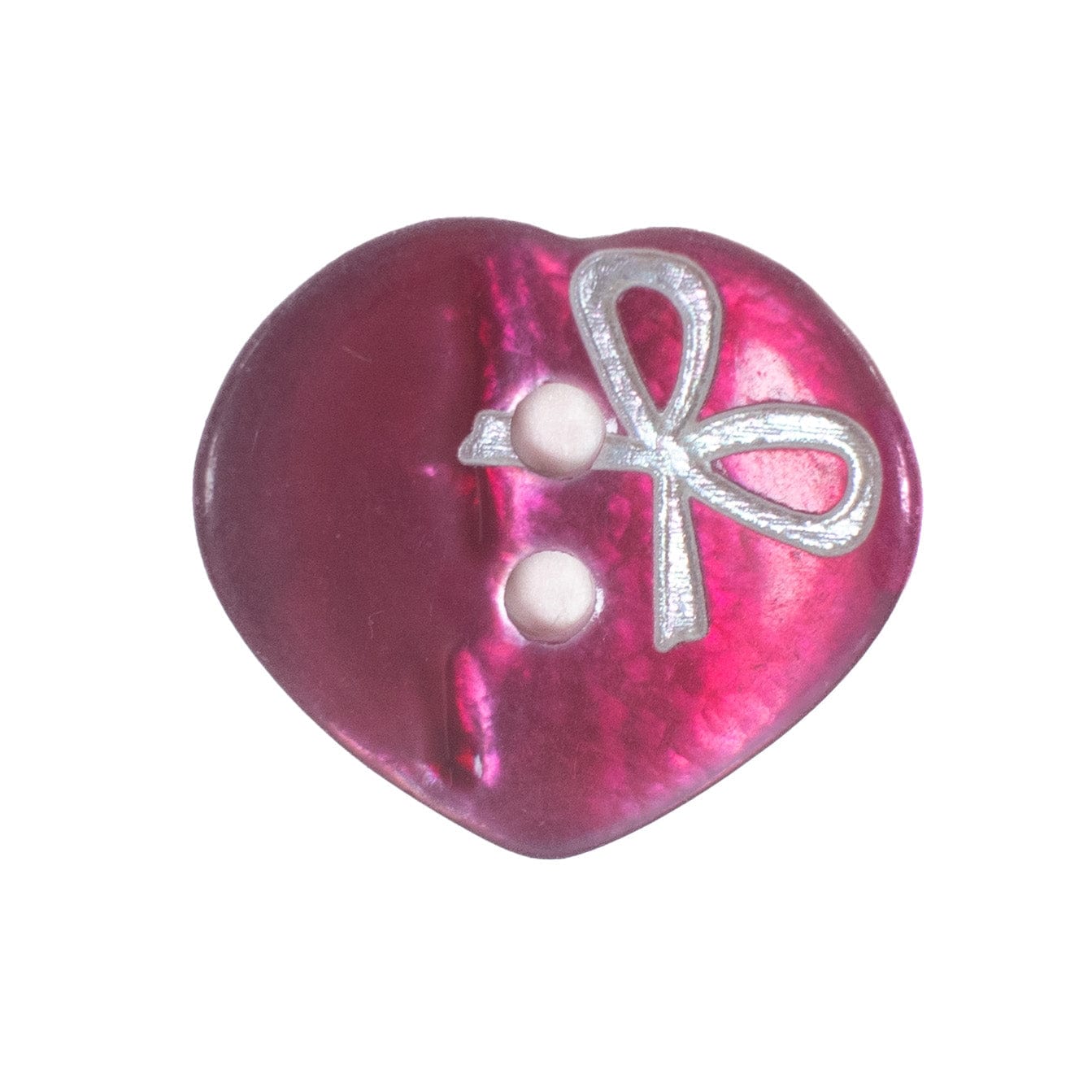 Trimits Buttons Pink Heart & Bow Button 15mm  - The Sewing Studio