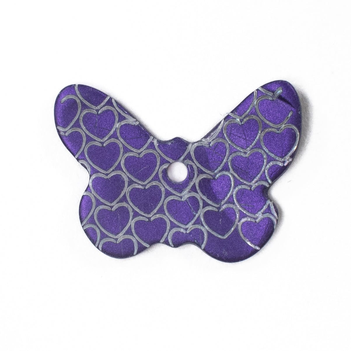 Trimits Buttons Purple Butterfly Heart Button 18mm  - The Sewing Studio