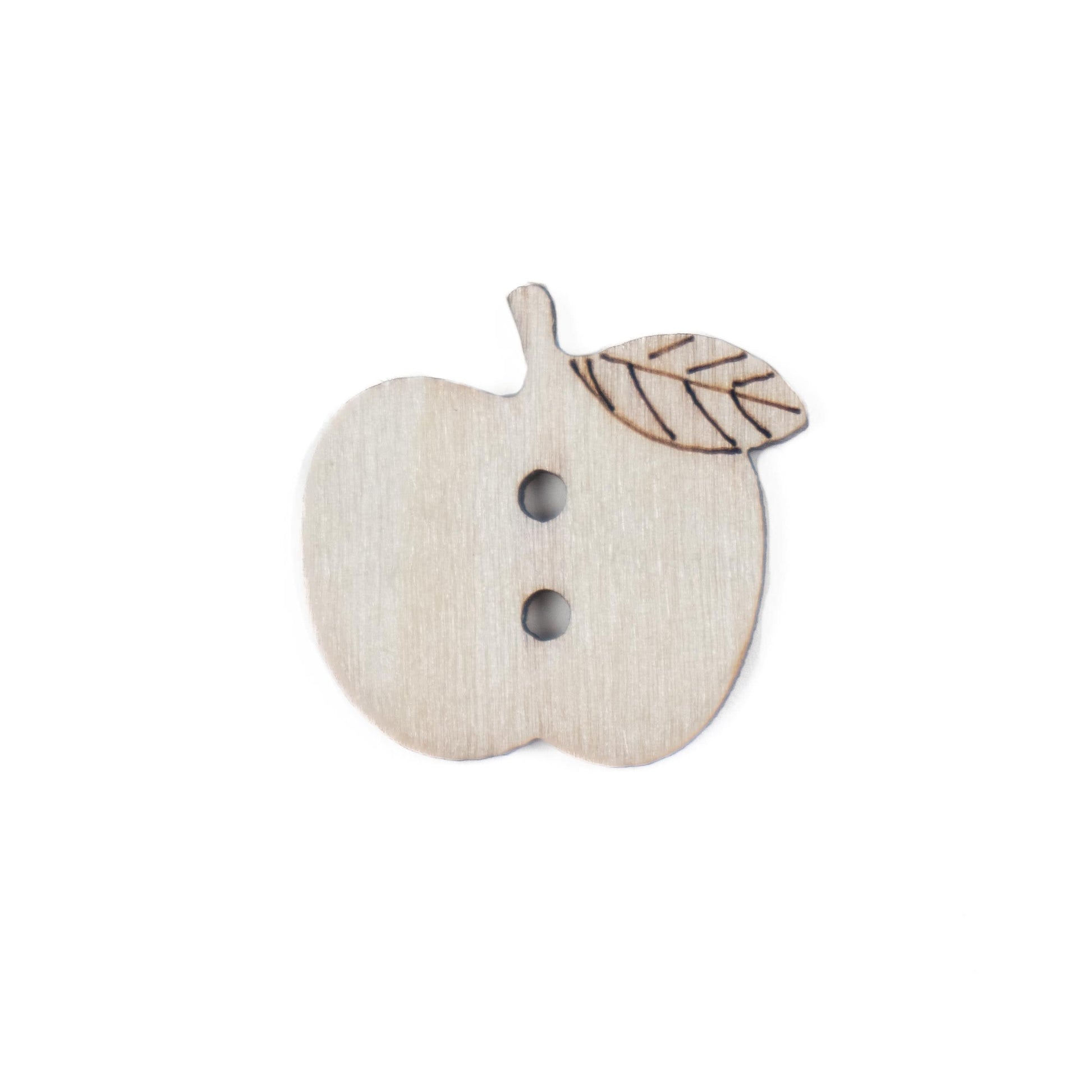 Trimits Buttons Wooden Apple Button 25mm  - The Sewing Studio