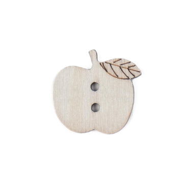 Trimits Buttons Wooden Apple Button 25mm  - The Sewing Studio for sale UK - The Sewing Studio