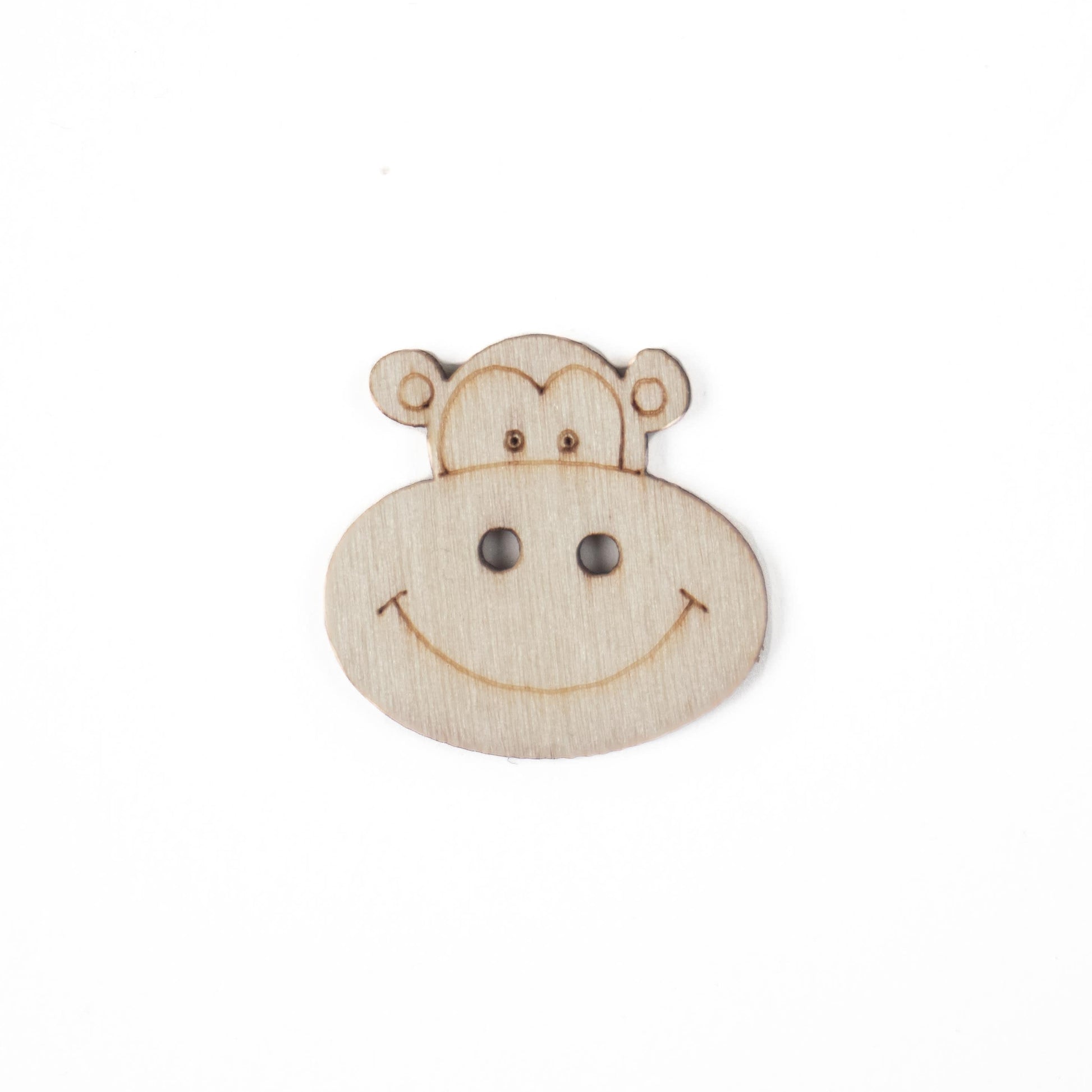 Trimits Buttons Wooden Monkey Button 23mm  - The Sewing Studio