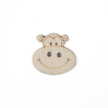 Trimits Buttons Wooden Monkey Button 23mm  - The Sewing Studio for sale UK - The Sewing Studio