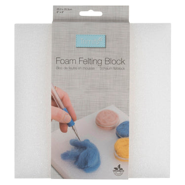 Trimits Craft Accessories Needle Felting Foam Block 8 x 8 inches  - The Sewing Studio for sale UK - The Sewing Studio