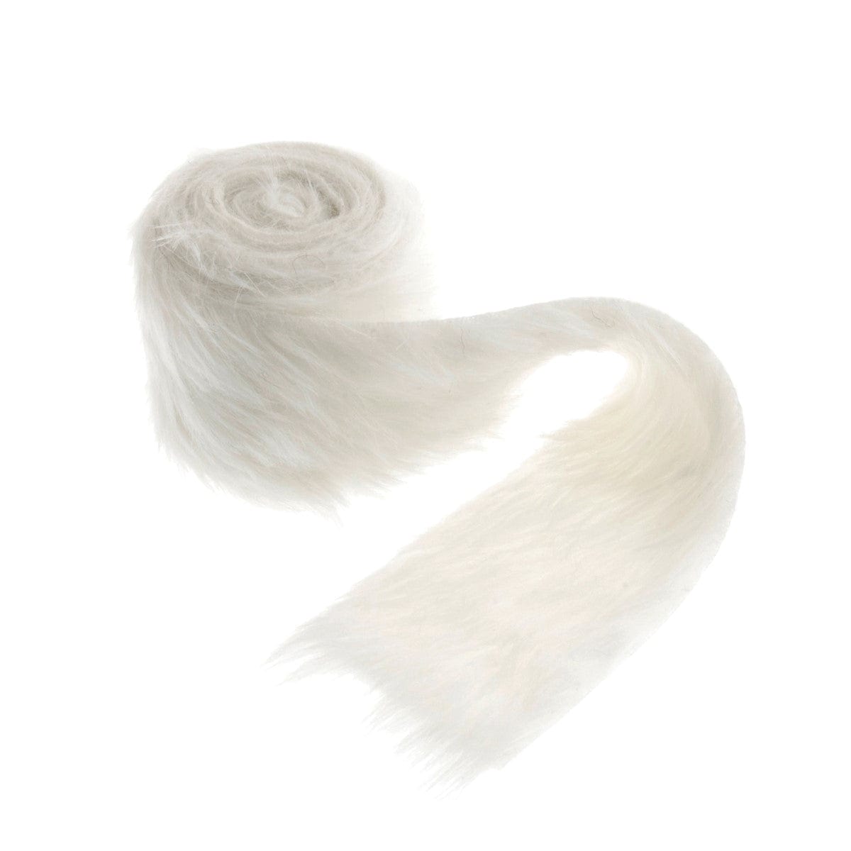 Trimits Craft Accessories White Faux Fur Trim: 2m reel x 8cm wide.  - The Sewing Studio