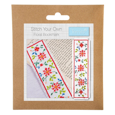 Trimits Cross Stitch Kits Cross Stitch Bookmark Kit Floral  - The Sewing Studio for sale UK - The Sewing Studio