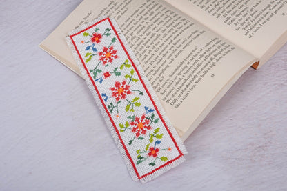 Trimits Cross Stitch Kits Cross Stitch Bookmark Kit Floral  - The Sewing Studio