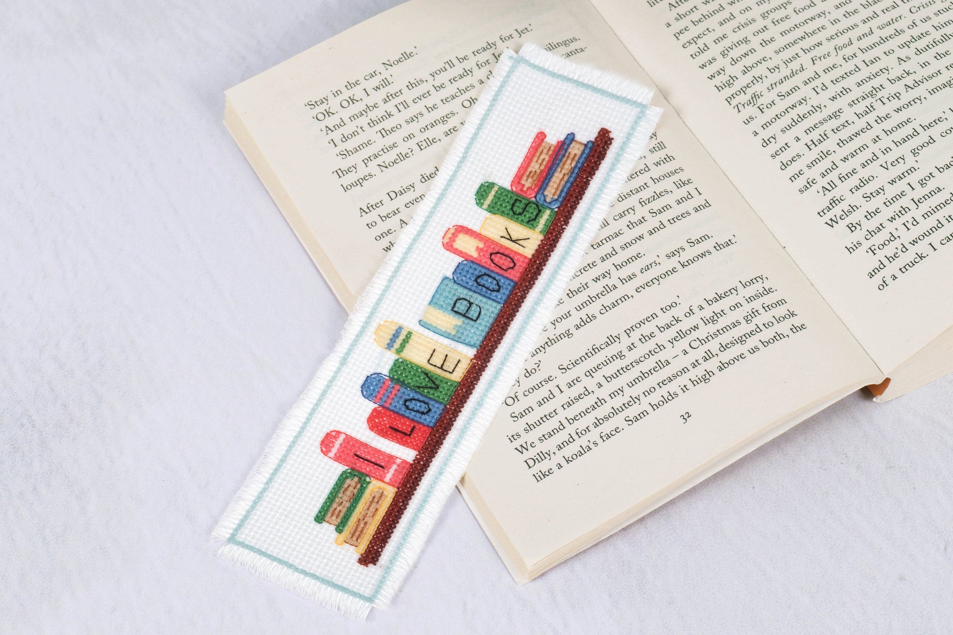 Trimits Cross Stitch Kits Cross Stitch Kit Bookmark I Love Books  - The Sewing Studio