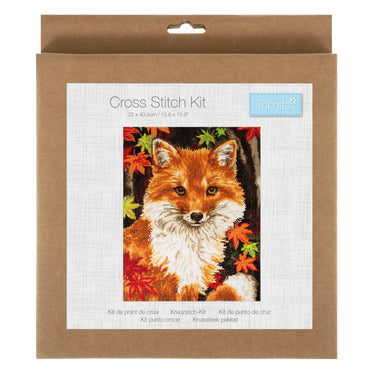 Trimits Cross Stitch Kits Cross Stitch Kit large Fox  - The Sewing Studio for sale UK - The Sewing Studio