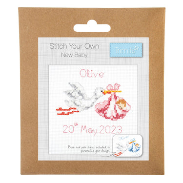 Trimits Cross Stitch Kits Cross Stitch Kit New Baby  - The Sewing Studio for sale UK - The Sewing Studio