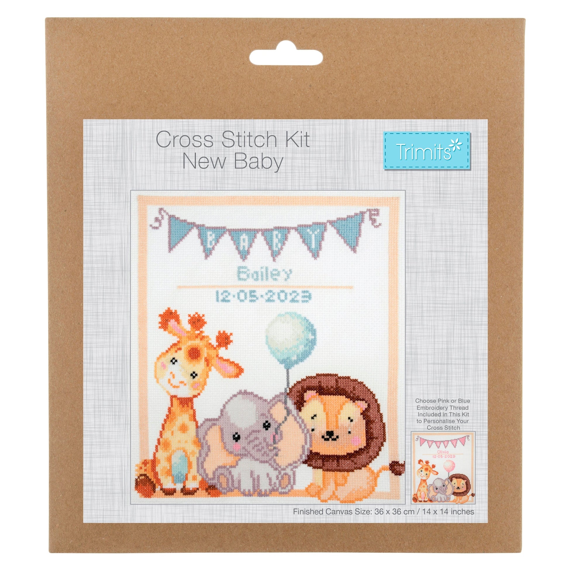 Trimits Cross Stitch Kits Large Cross Stitch Kit New Baby  - The Sewing Studio