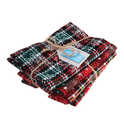 Trimits Fabric Pre Cuts Christmas Red Tartan Fat Quarter Pack  - The Sewing Studio