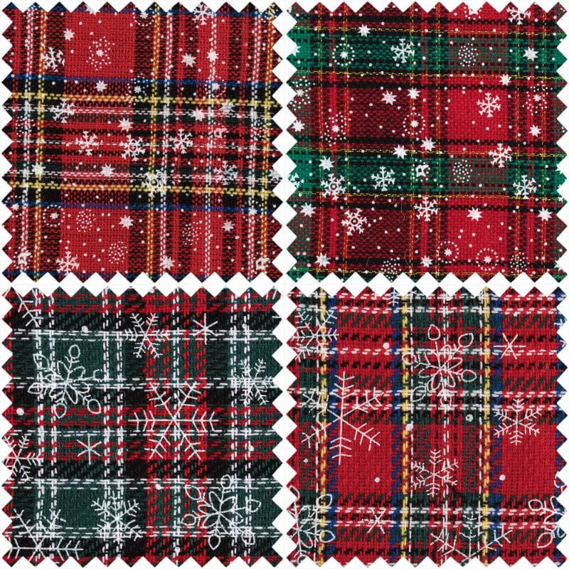 Trimits Fabric Pre Cuts Christmas Red Tartan Fat Quarter Pack  - The Sewing Studio