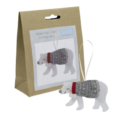 Trimits Felting Kits Felt Christmas Decoration Kit: Polar Bear  - The Sewing Studio