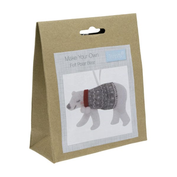 Trimits Felting Kits Felt Christmas Decoration Kit: Polar Bear  - The Sewing Studio