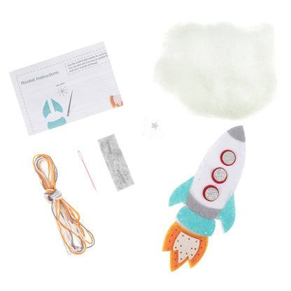 Trimits Felting Kits Felt Decoration Kit Rocket  - The Sewing Studio