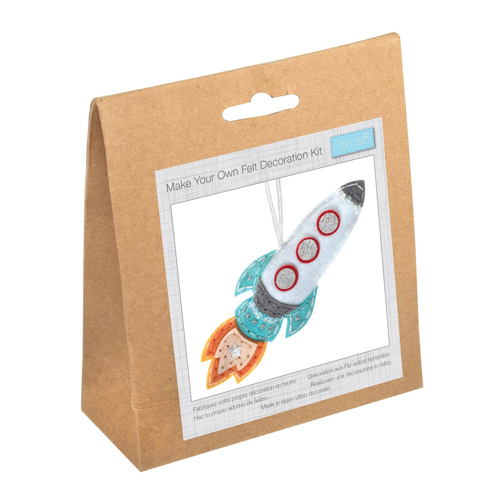 Trimits Felting Kits Felt Decoration Kit Rocket  - The Sewing Studio