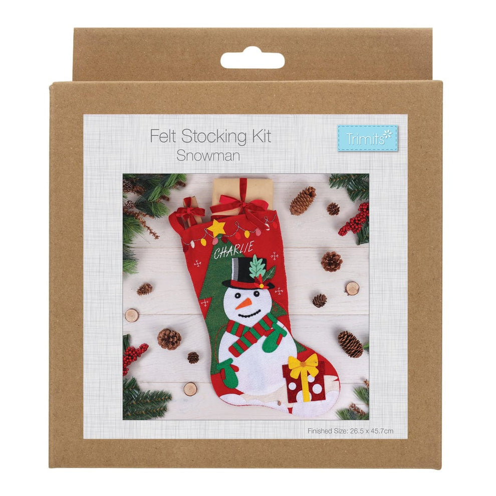 Trimits Felting Kits Felt Stocking Kit: Snowman  - The Sewing Studio