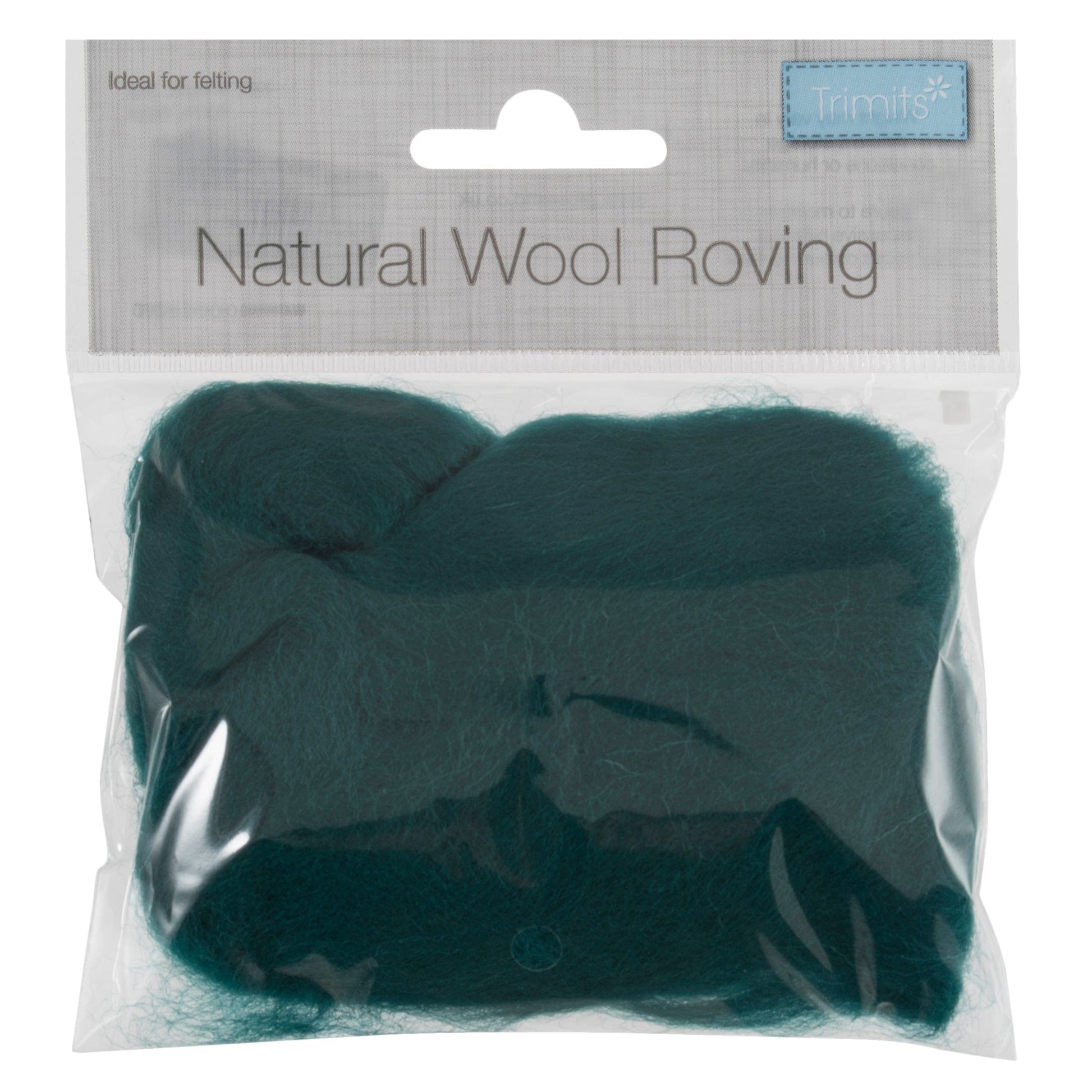 Trimits Felting Wool Natural Wool Roving, Grass Green, 10g Packet  - The Sewing Studio